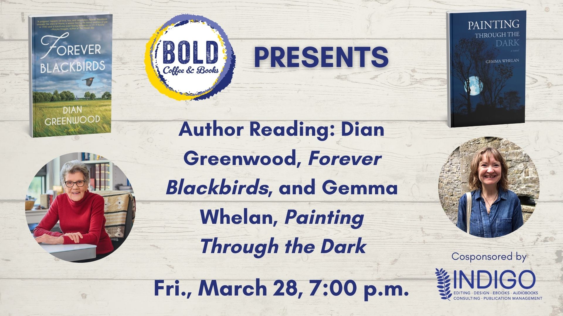 Author Reading Dian Greenwood, Forever Blackbirds, And Gemma Whalen, Painting In The Dark